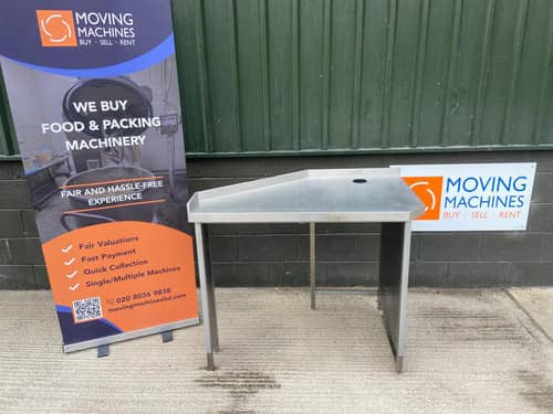 Stainless steel angled work table