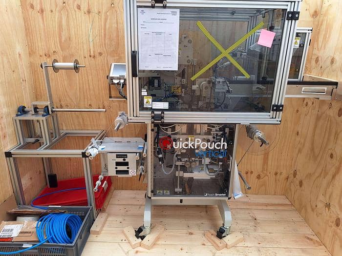 Quickpouch Automated Form-Fill Seal Packaging Machine with Videojet Dataflex Printer for Auto loader