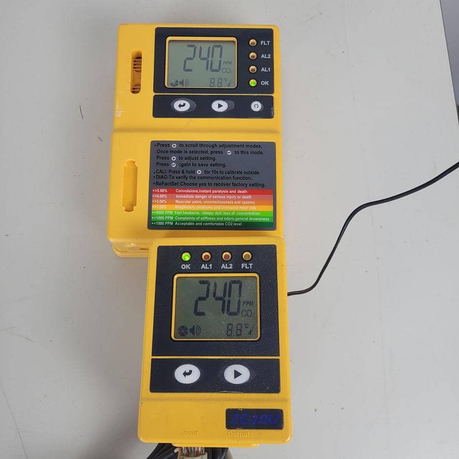 Kunshan Radiant Innovation ZG10U Wall Mount co2 Monitor with reciever
