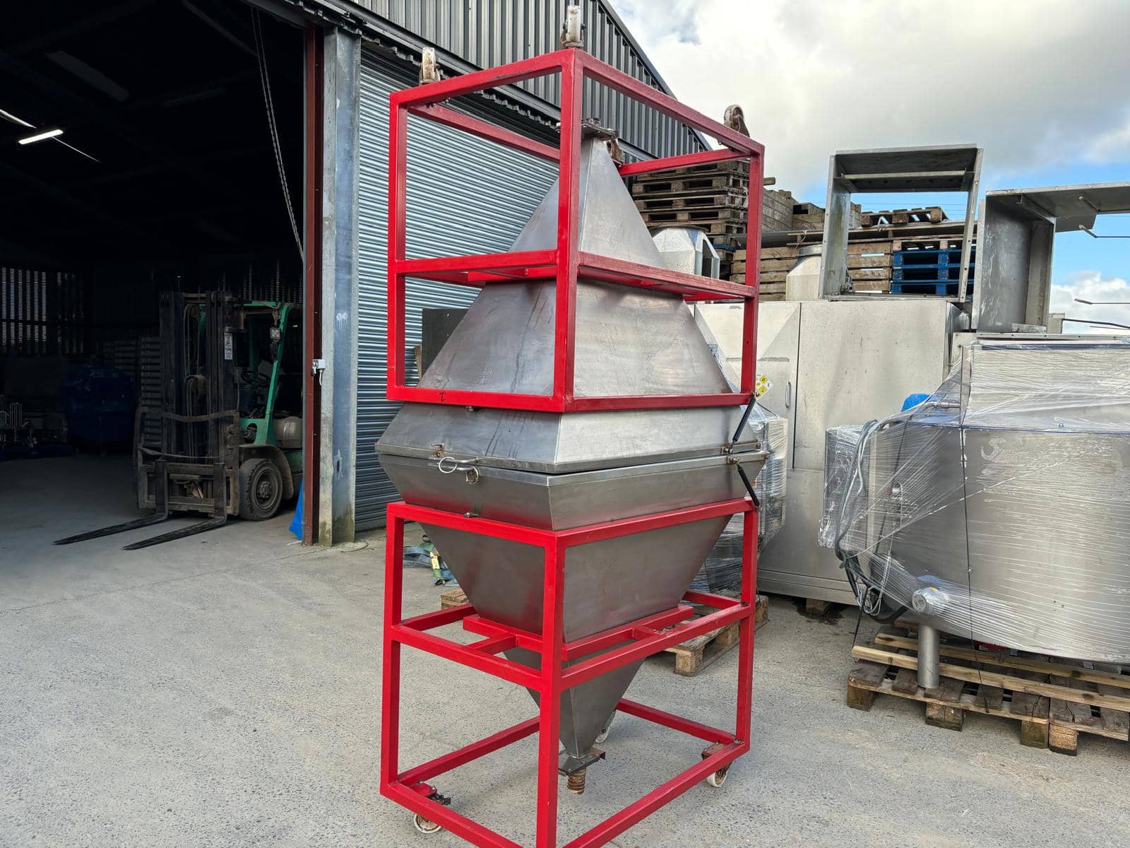Stainless Steel Hoppers x 4