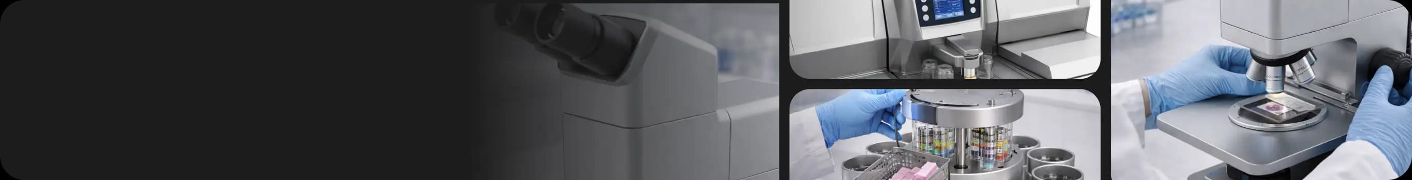 Imaging and microscopy equipment including digital pathology scanners, automated tissue processors and compound microscopes