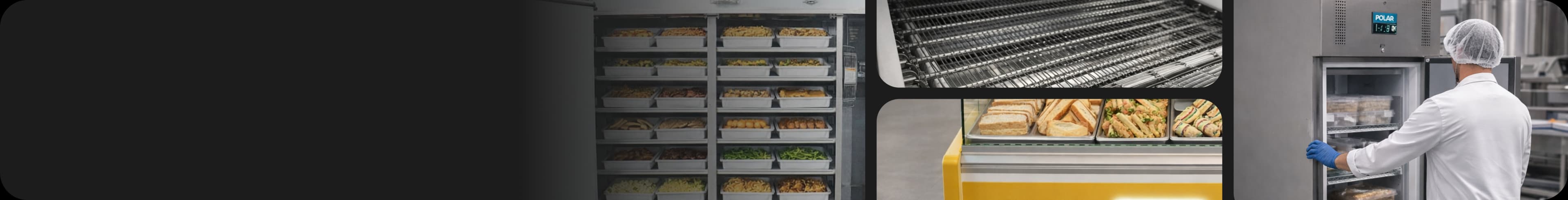 Industrial food freezing facility with blast freezers, spiral freezing conveyors and cold storage refrigeration systems